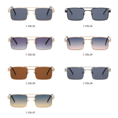 Small Rectangle Metal Frame Sunglasses