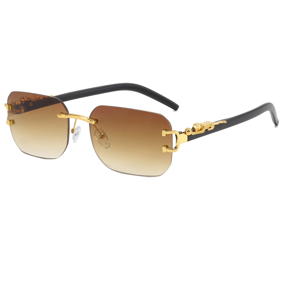 Panther Tinted Rimless Sunglasses