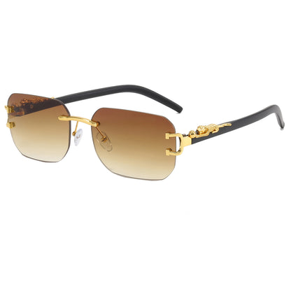 Panther Tinted Rimless Sunglasses