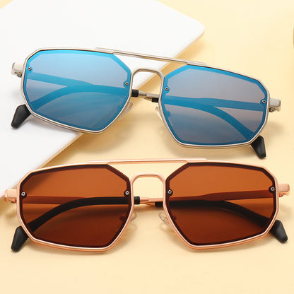 Metal Frame UV400 Gradient Shades Sunglasses