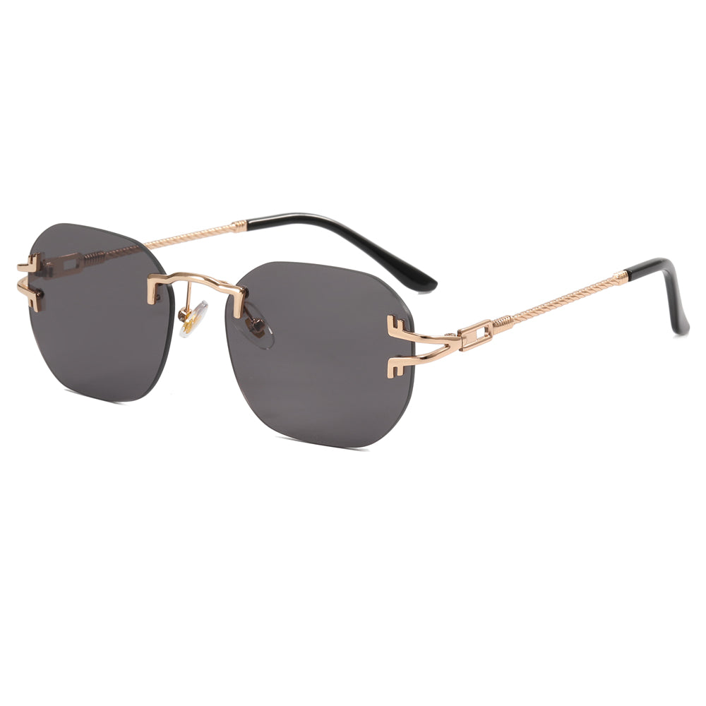 Small Rectangle Rimless Sunglasses