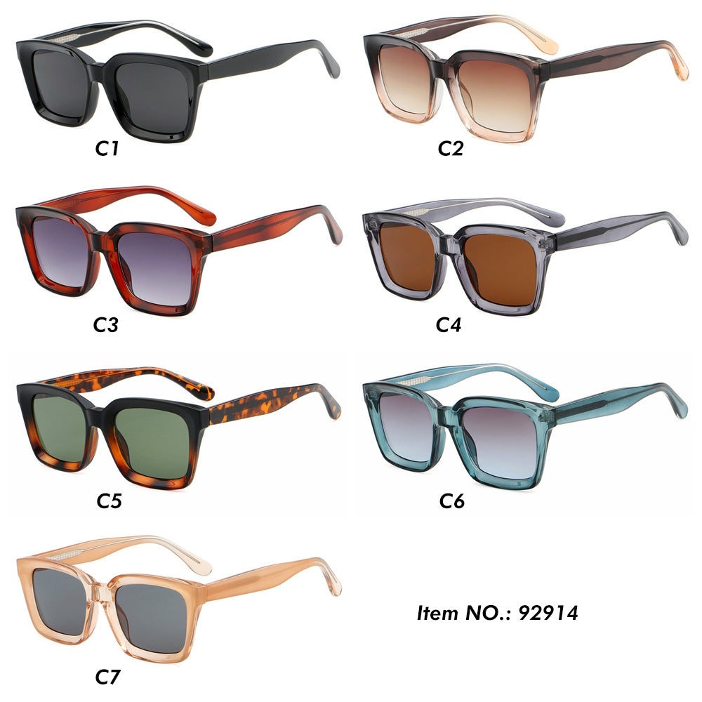 Classic Oversized Thick Square Gradient Sunglasses