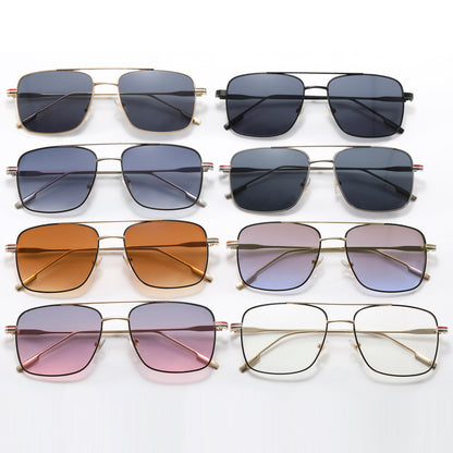 Fashion Metal Frame Gradient Shades Sunglasses