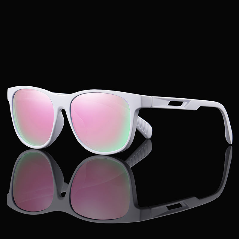 Square Chic Shield Mirrored Polarized Sporty Sunglasses