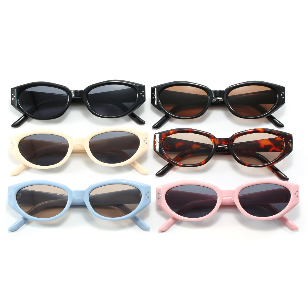 Vintage Rectangle Cat Eye Travel Shades Sunglasses