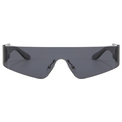 Y2K One Piece Lens Rimless Sunglasses