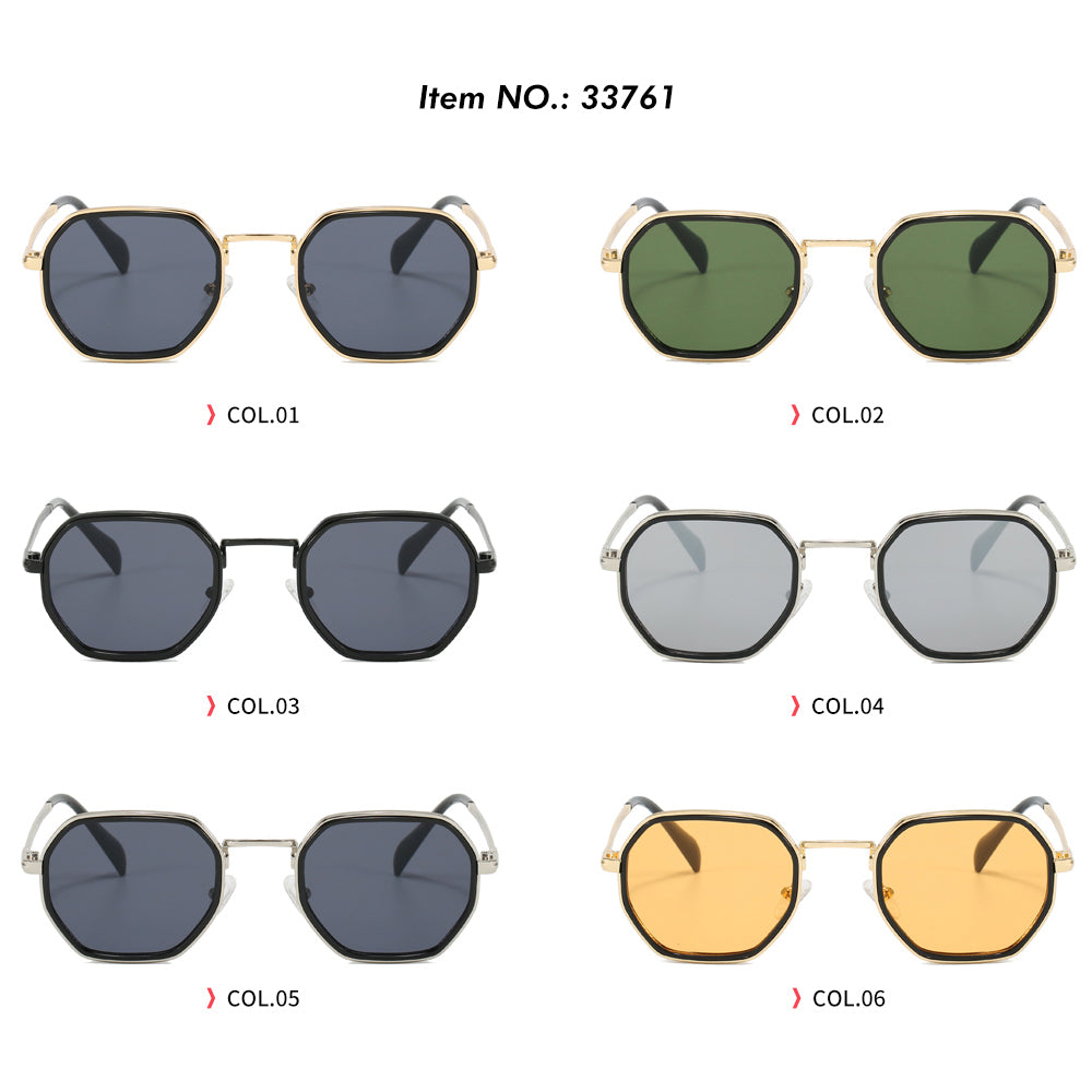 Polygon Classic Luxury Shades Metal Frame Sunglasses