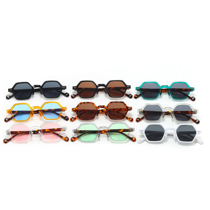 Women Small Hexagon Shaped Sunglasses