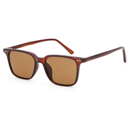 Retro Classic Square Reinforced Wire-Core Temples Sunglasses