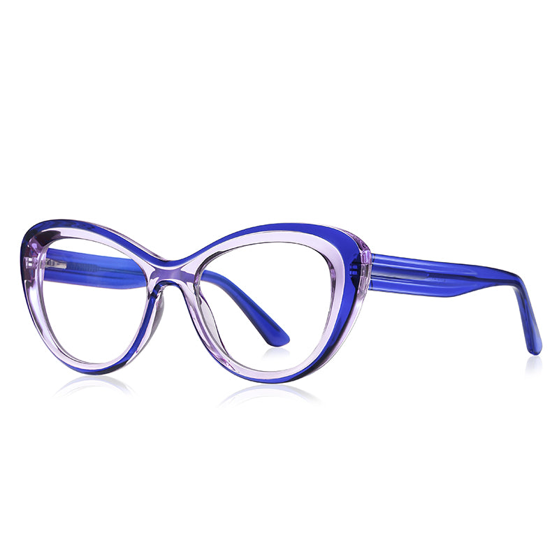 Elegant Oval Women Cat Eye Blue Light Blocking Glasses