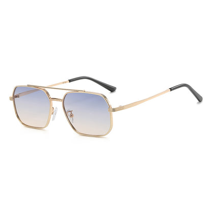 Retro Small Rectangle Metal Frame Sunglasses