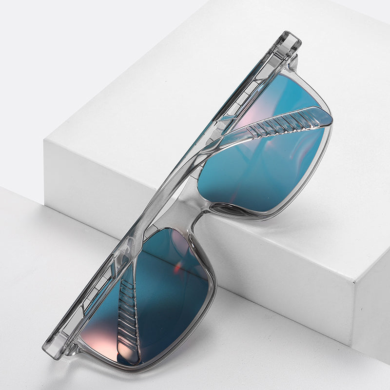 Reflective Polarized Rectangular Premium Sports Sunglasses