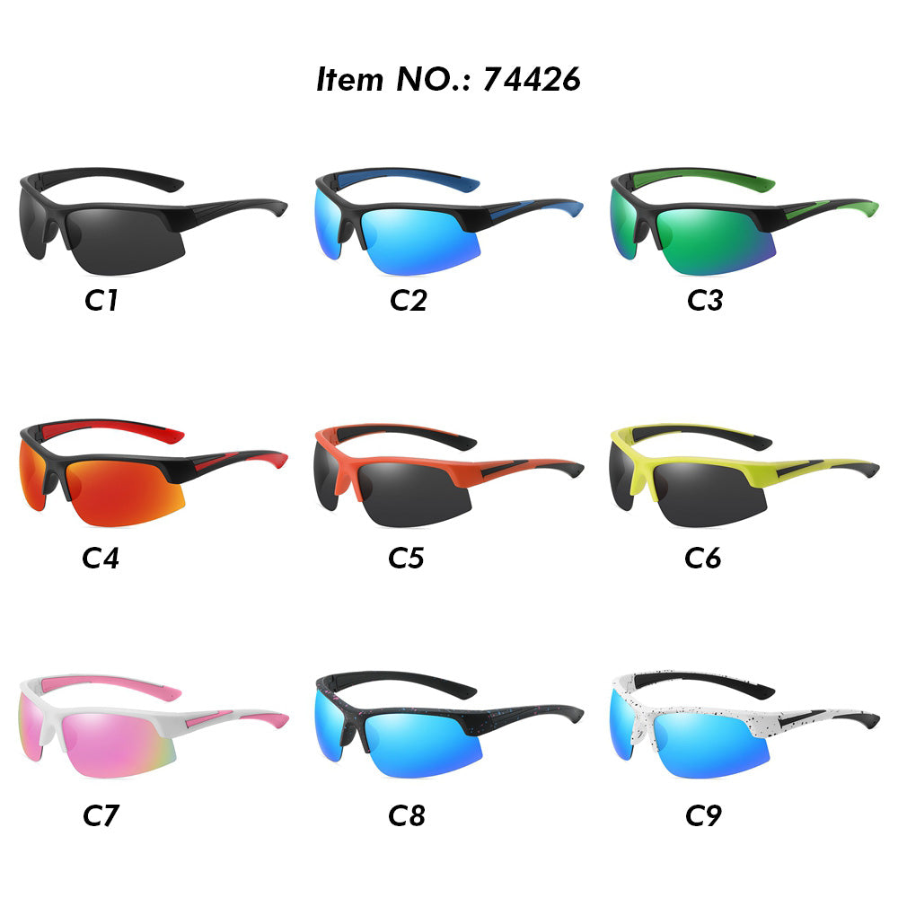 Lightweight Half Frame Sports Polarized Sunglasses