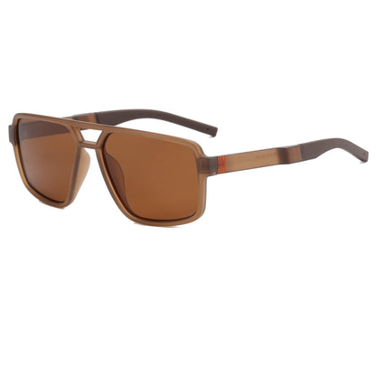 Oversized Square Flat Top Outdoor Vacation Polarized Sunglasses