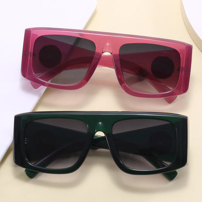 Square Gradient Shades Flat Top Sunshade Sunglasses