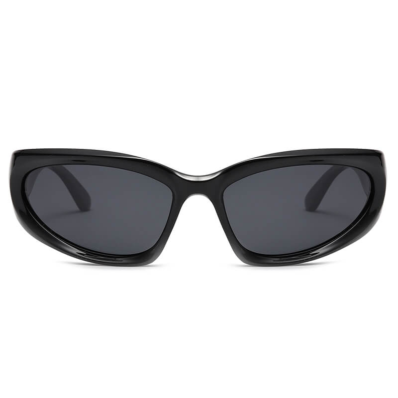 POLARIZED Wrap Around Futuristic Fashion Y2K Sunglasses for Men Women