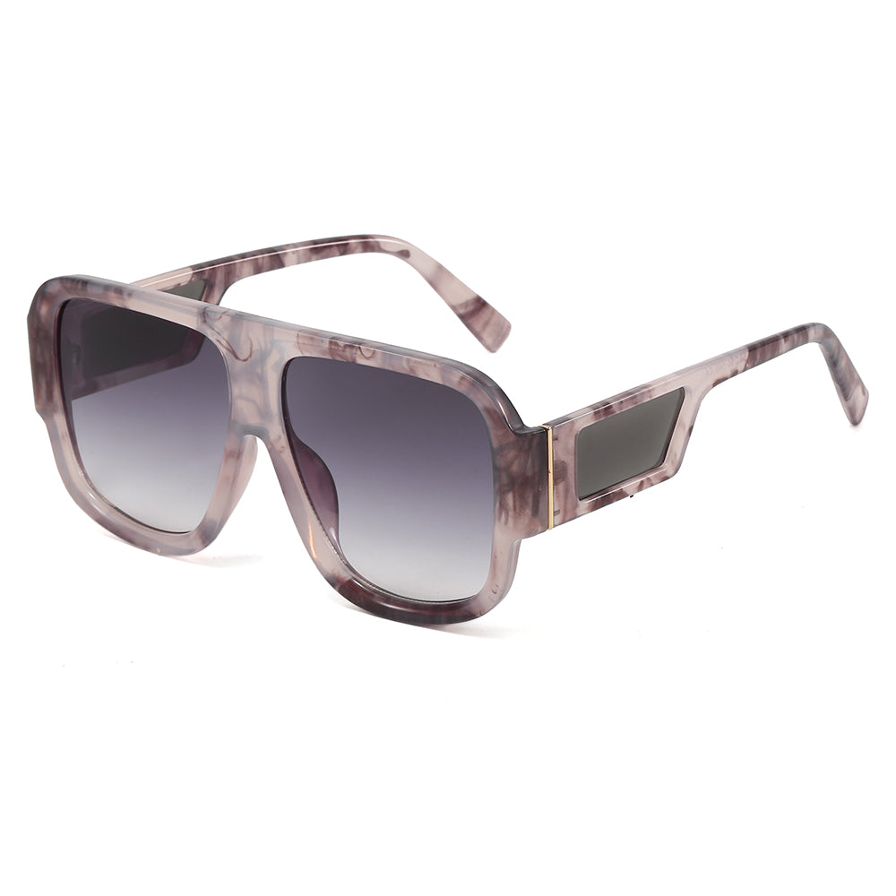 Large Shield Flat Top Oversized Shades Sunglasses