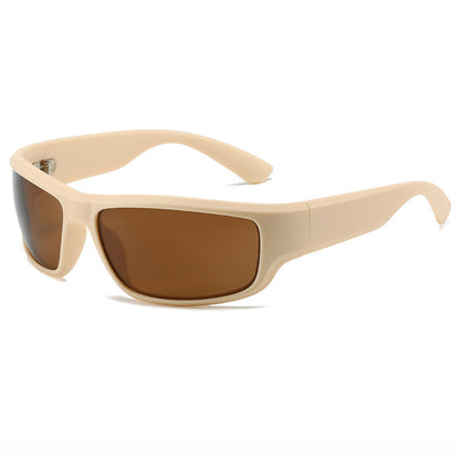 Flat Top Square Sporty Wrap Around Sunglasses