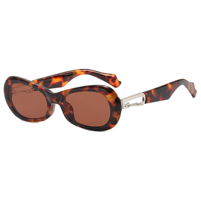 Retro Vintage Plastic Small Oval Sunglasses