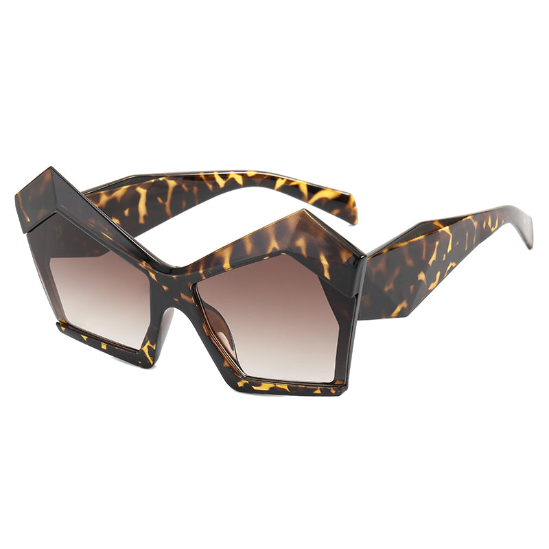 Polygon Oversized Women Shades Sunglasses
