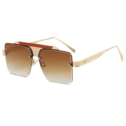 Flat Top Men Shades Big Frame Sunglasses