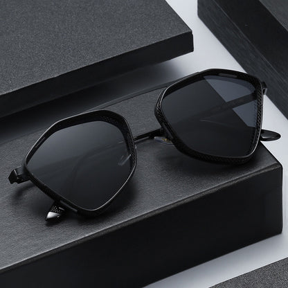 Vintage Metallic Steampunk Polygonal Sunglasses