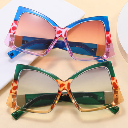 Square Butterfly Oversized Shades Sunglasses