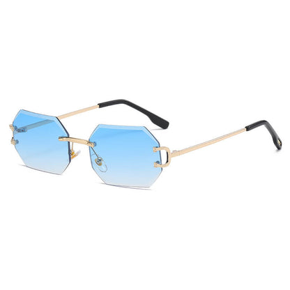 Octagonal Rimless Sunglasses