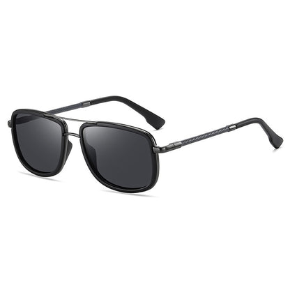 Square Metal Frame Polarized Sunglasses