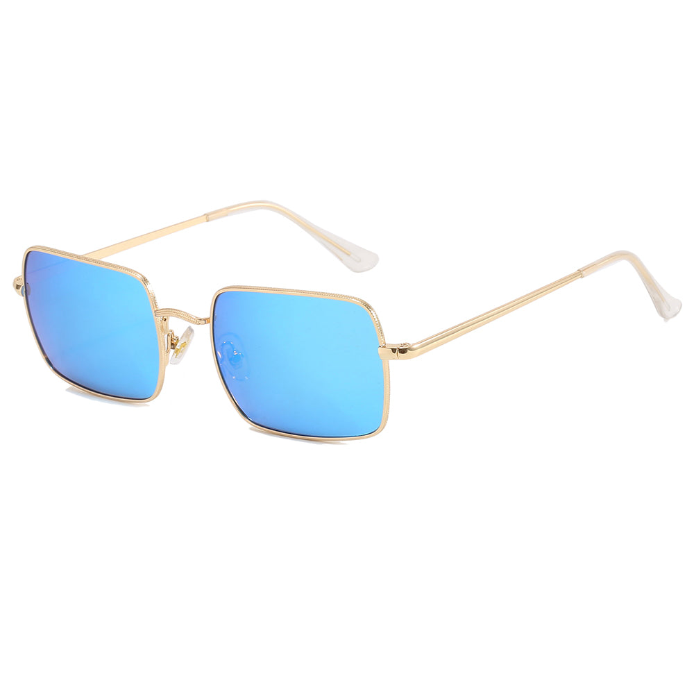 Rectangle Lightweight Metal Frame Polarized Sunglasses