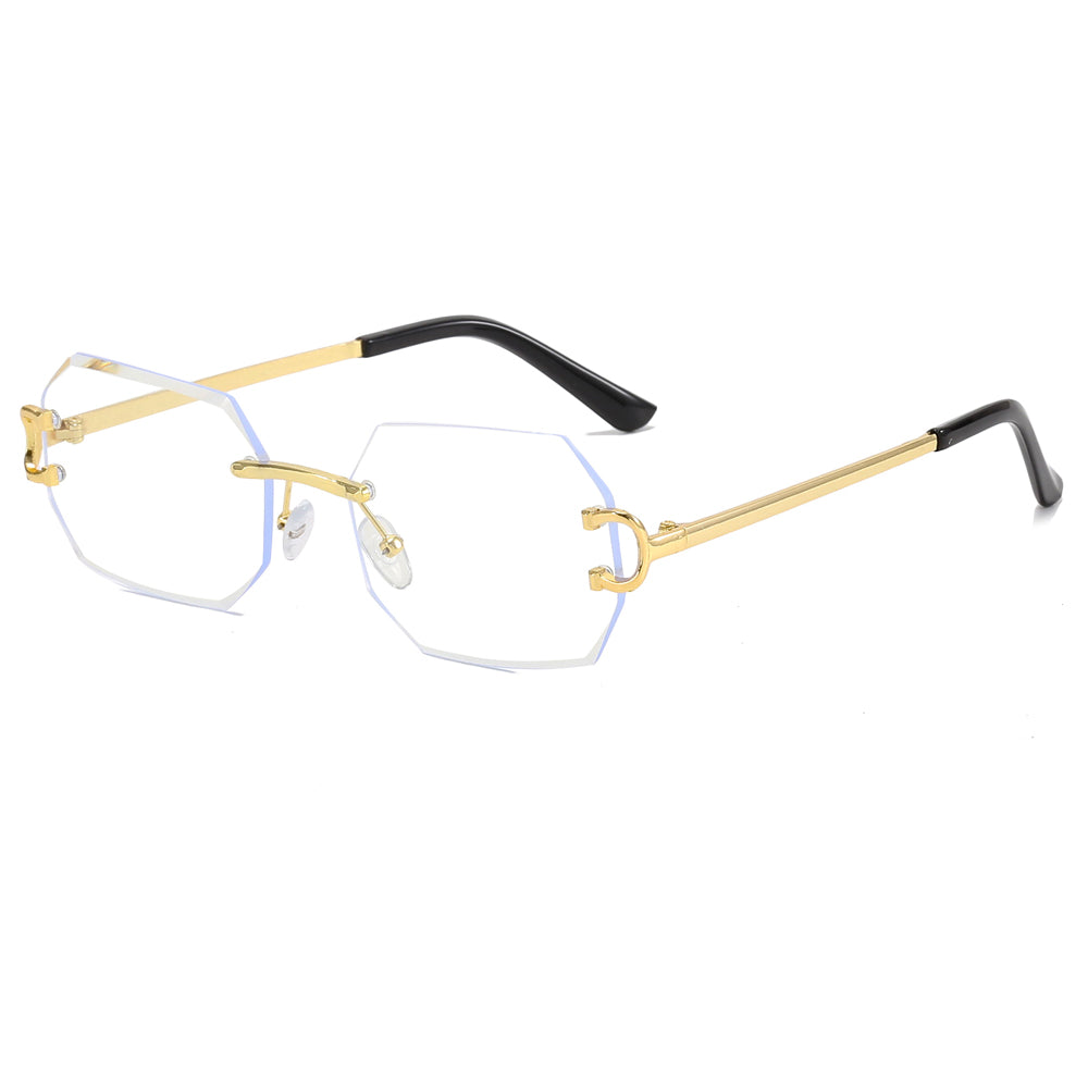 Tint Octagon Rimless Sunglasses