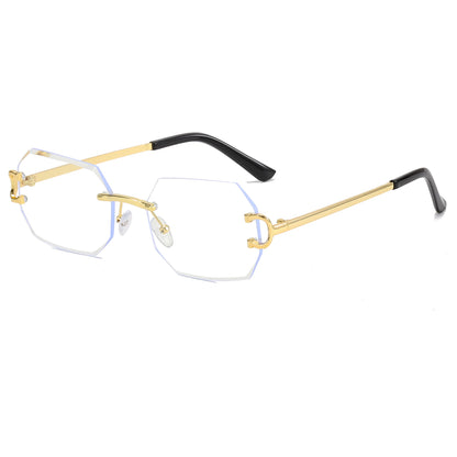 Tint Octagon Rimless Sunglasses