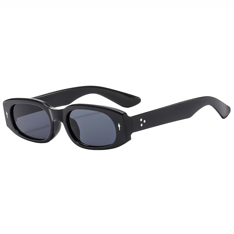 Retro Women Rectangle Tinted Shades Sunglasses