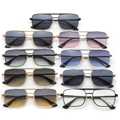 Fashion Metal Frame Gradient Shades Sunglasses