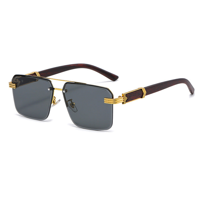 Women Vintage Square Rimless Sunglasses