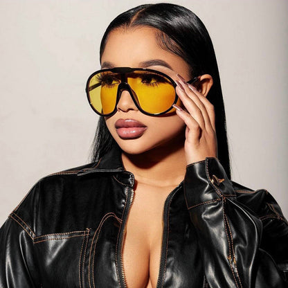 Oversized Shield Shades Sunglasses