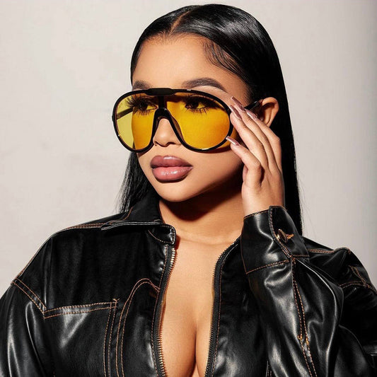Oversized Shield Shades Sunglasses